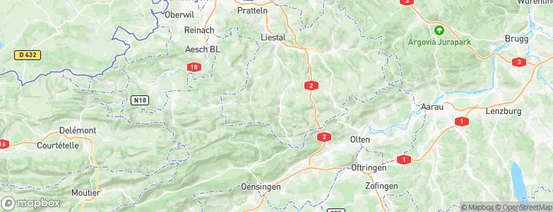 Waldenburg, Switzerland Map