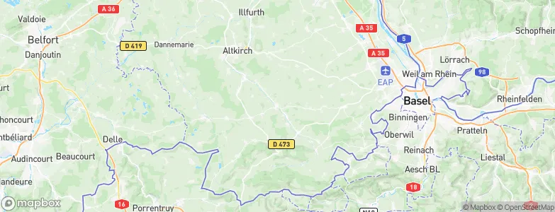 Waldighofen, France Map