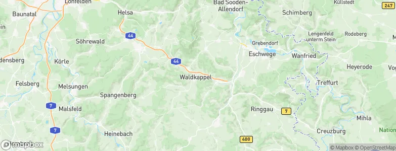 Waldkappel, Germany Map