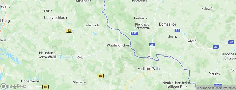 Waldmünchen, Germany Map