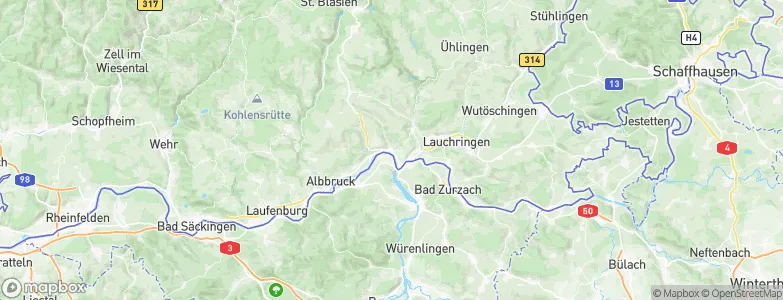 Waldshut-Tiengen, Germany Map