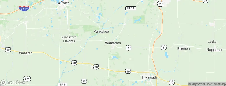 Walkerton, United States Map