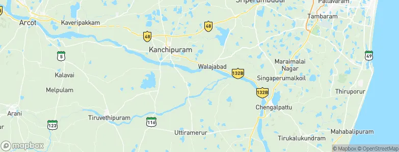 Wallajahbad, India Map