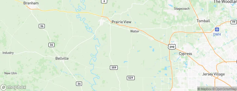 Waller, United States Map