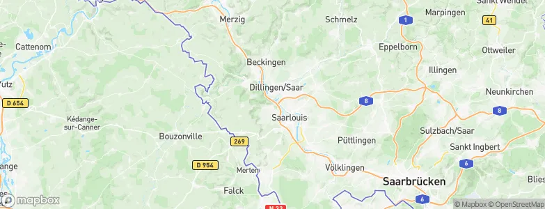 Wallerfangen, Germany Map