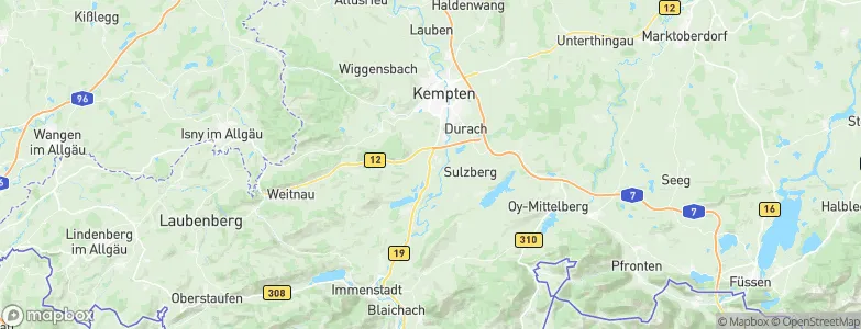 Waltenhofen, Germany Map
