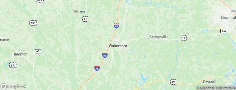Walterboro, United States Map