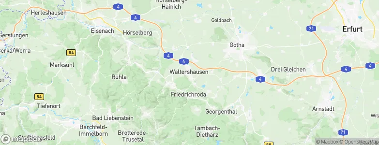 Waltershausen, Germany Map