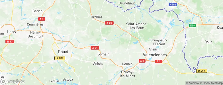 Wandignies-Hamage, France Map
