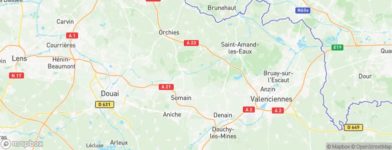 Wandignies-Hamage, France Map