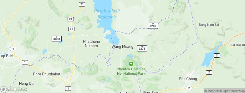 Wang Muang, Thailand Map