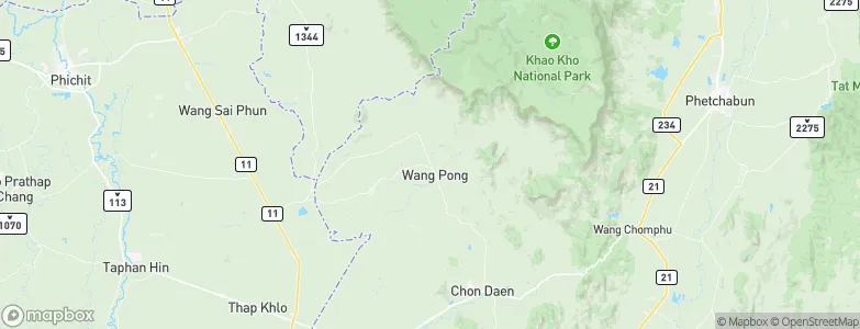 Wang Pong, Thailand Map