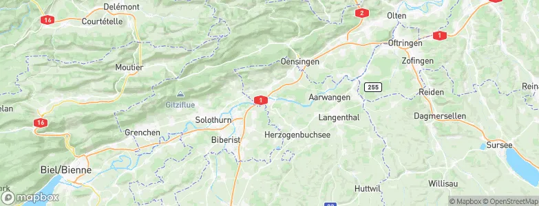 Wangen an der Aare, Switzerland Map
