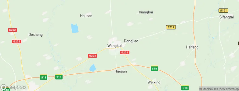 Wangkui, China Map