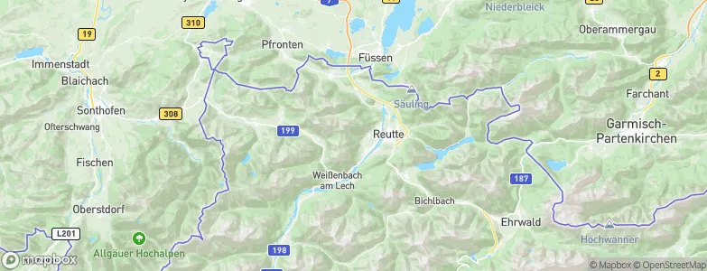 Wängle, Austria Map