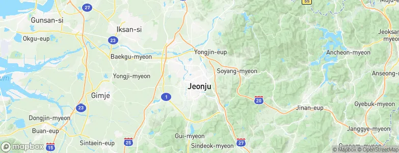 Wanju, South Korea Map