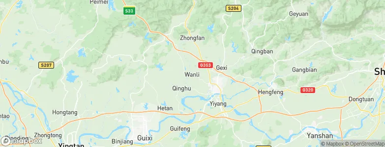 Wanli, China Map