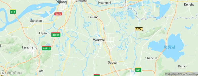 Wanzhi, China Map