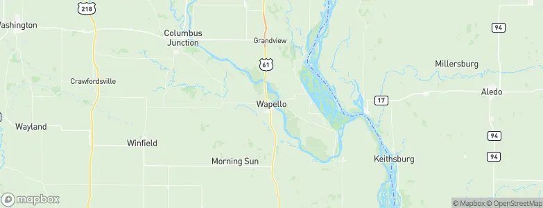 Wapello, United States Map