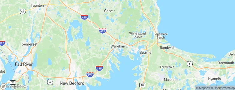 Wareham Center, United States Map
