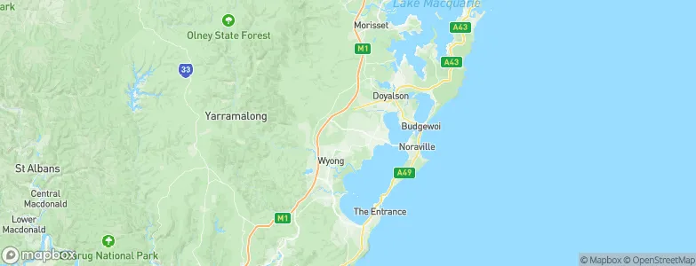 Warnervale, Australia Map