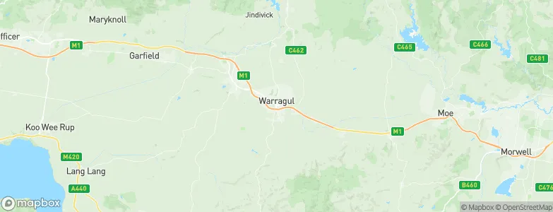 Warragul, Australia Map