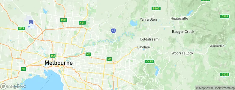 Warrandyte, Australia Map
