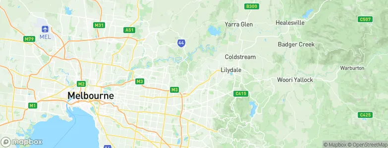 Warrandyte South, Australia Map