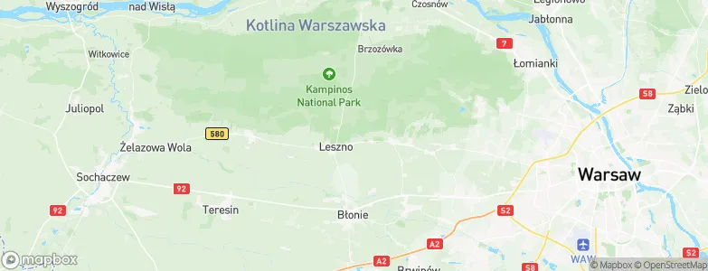 Warsaw West County, Poland Map
