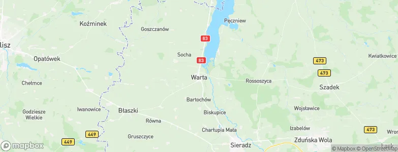 Warta, Poland Map