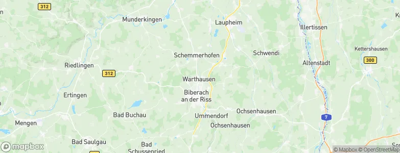 Warthausen, Germany Map