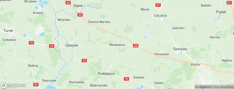 Wartkowice, Poland Map