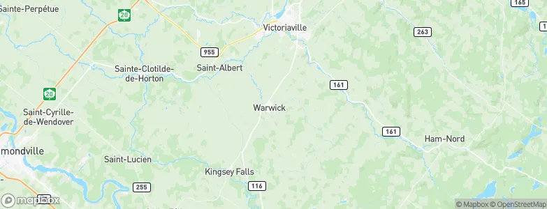Warwick, Canada Map