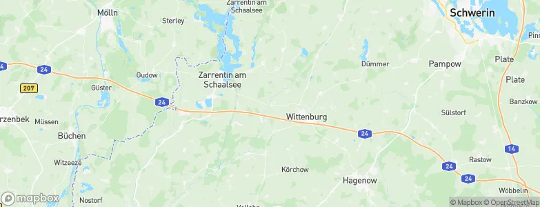 Waschow, Germany Map