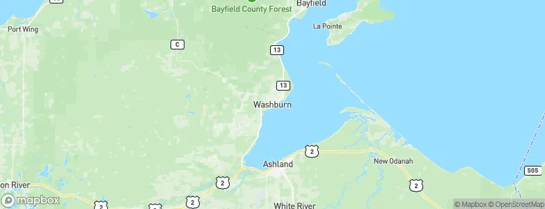 Washburn, United States Map