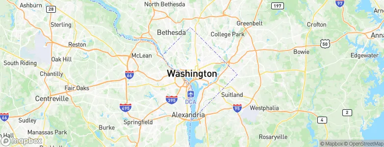 Washington D.C., United States Map