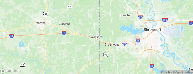 Waskom, United States Map