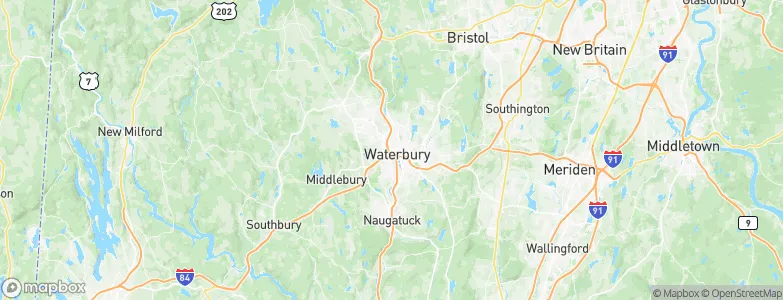 Waterbury, United States Map