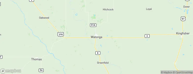 Watonga, United States Map