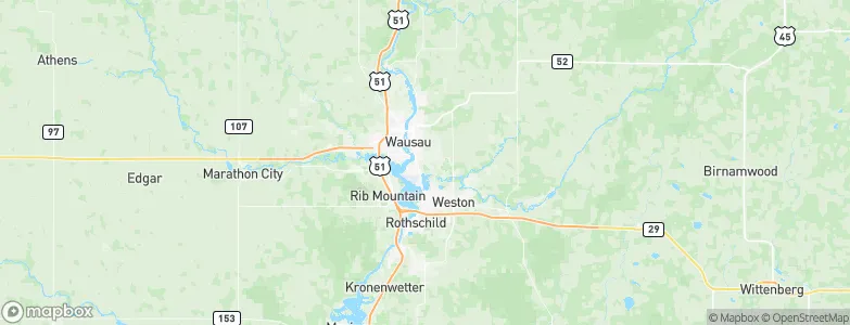 Wausau Junction, United States Map