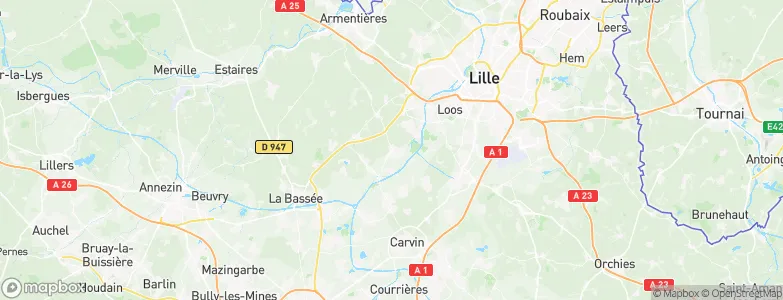 Wavrin, France Map