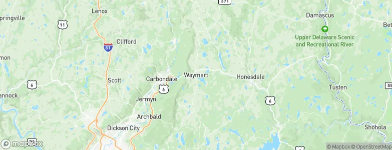 Waymart, United States Map