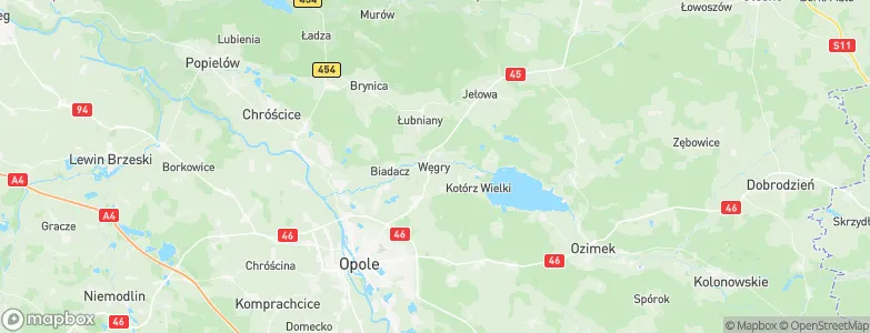 Węgry, Poland Map