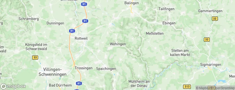 Wehingen, Germany Map