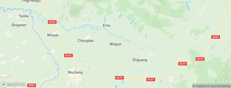 Weiguo, China Map