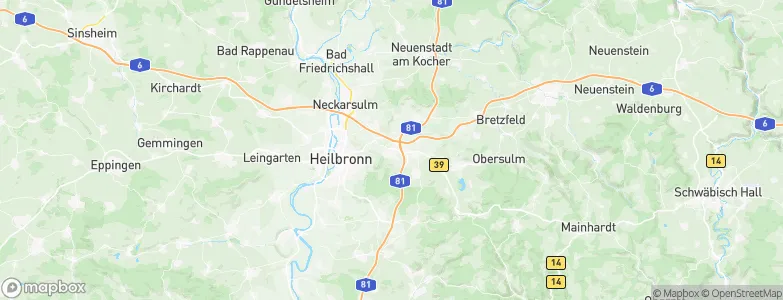 Weinsberg, Germany Map