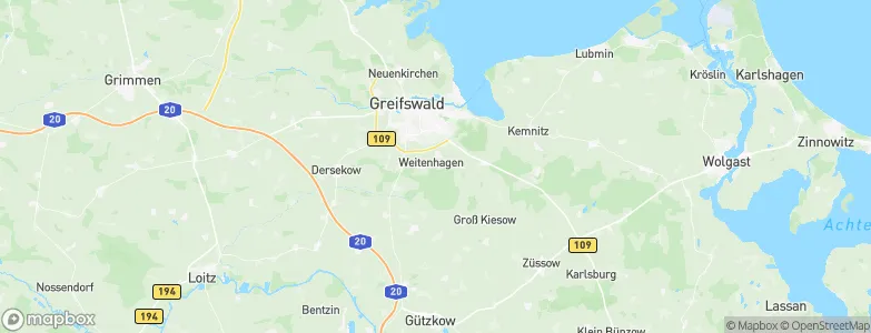 Weitenhagen, Germany Map