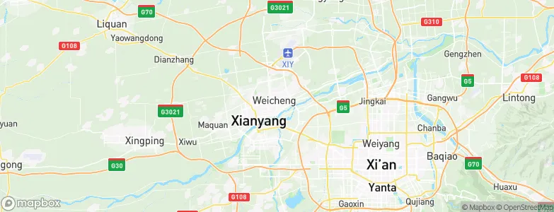 Weiyang, China Map