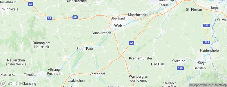 Wels-Land District, Austria Map