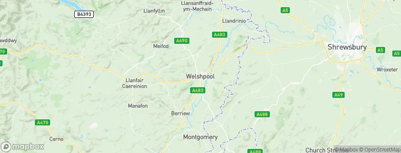 Welshpool, United Kingdom Map